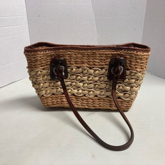 BRIGHTON BASKET WEAVE HANDBAG 7.5X4X12 - Picture 11 of 11